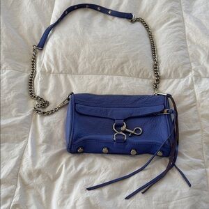 Rebecca Minkoff Royal Blue Crossbody Bag with Silver Accents